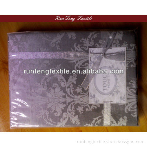 silver color jacquard tablecloth